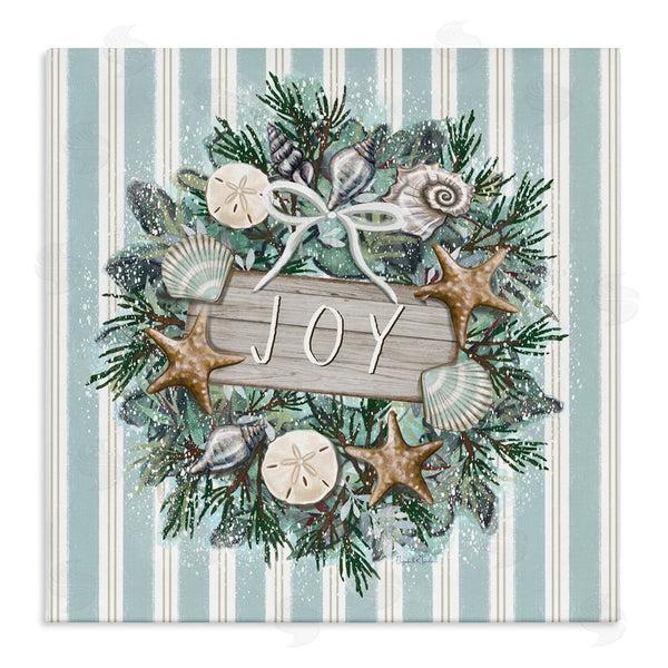 stupell industries Elizabeth Tyndall | Striped Joy Seashell Wreath Wall Art