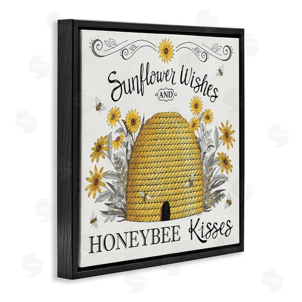 Stupell Industries Elizabeth Tyndall | Sunflower Wishes Honeybee Kisses Wall Art