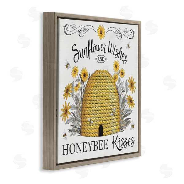 Stupell Industries Elizabeth Tyndall | Sunflower Wishes Honeybee Kisses Wall Art