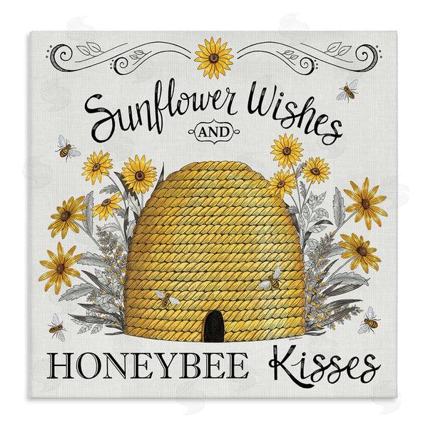 stupell industries Elizabeth Tyndall | Sunflower Wishes Honeybee Kisses Wall Art