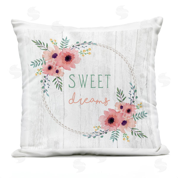 Stupell Industries Elizabeth Tyndall | Sweet Dreams Pink Floral Printed Throw Pillow