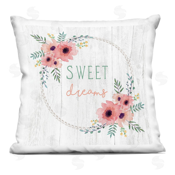 stupell industries Elizabeth Tyndall | Sweet Dreams Pink Floral Printed Throw Pillow