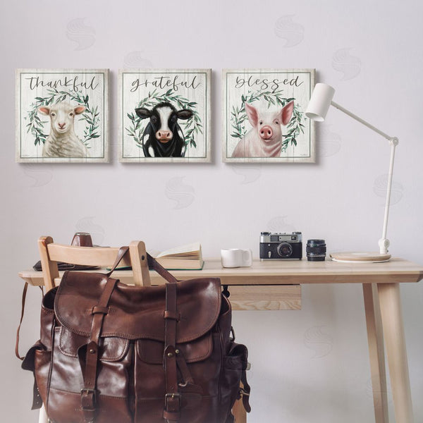 Stupell Industries Elizabeth Tyndall | Thankful Grateful Blessed Country Wall Art
