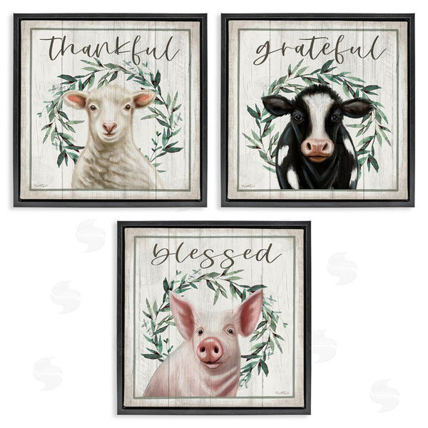 Stupell Industries Elizabeth Tyndall | Thankful Grateful Blessed Country Wall Art