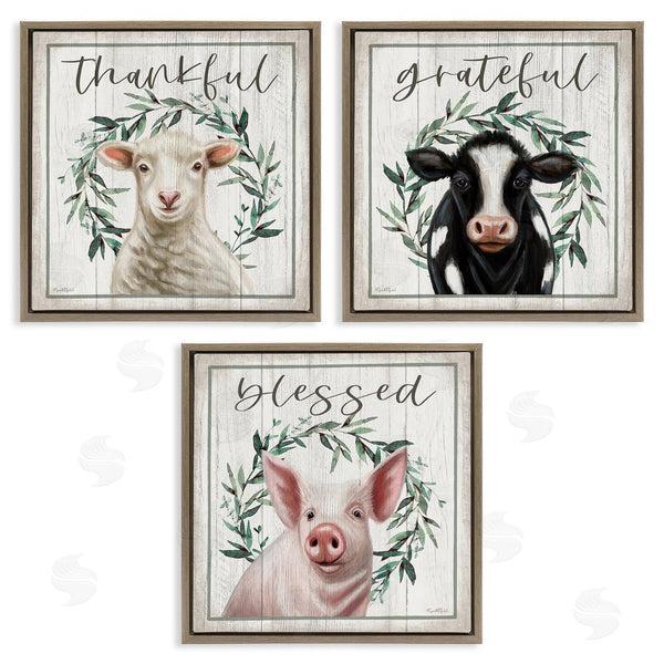 Stupell Industries Elizabeth Tyndall | Thankful Grateful Blessed Country Wall Art
