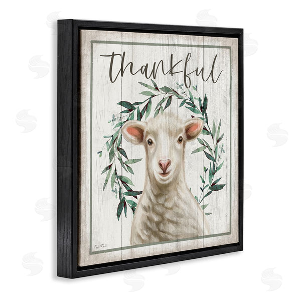 Stupell Industries Elizabeth Tyndall | Thankful Phrase Sheep Wall Art