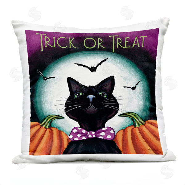 Stupell Industries Elizabeth Tyndall | Trick Or Treat Cat Printed Throw Pillow