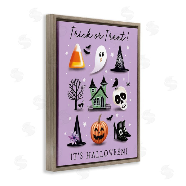 Stupell Industries Elizabeth Tyndall | Trick Or Treat It's Halloween Wall Art