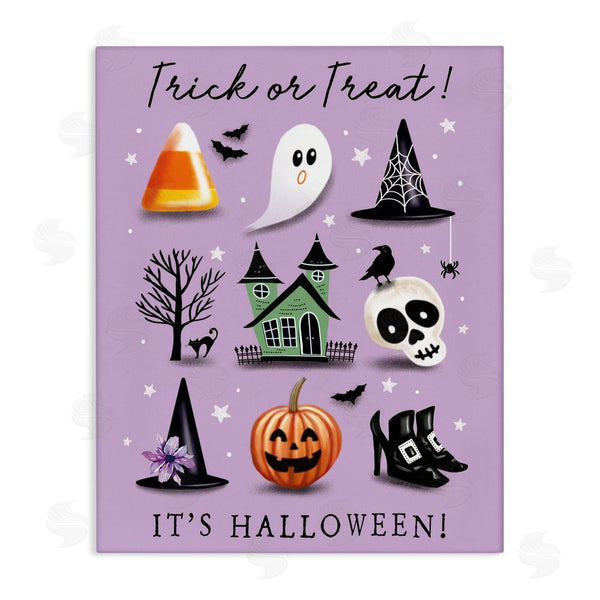 stupell industries Elizabeth Tyndall | Trick Or Treat It's Halloween Wall Art