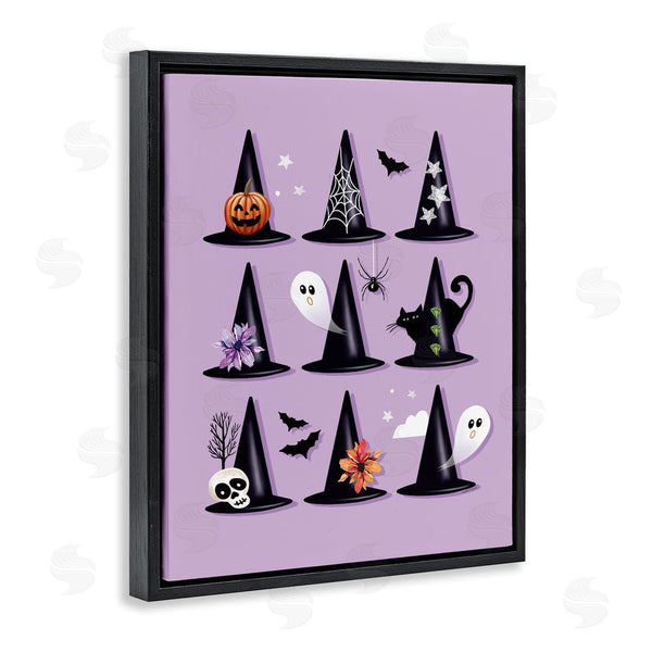 Stupell Industries Elizabeth Tyndall | Varied Witch Hats On Purple Wall Art