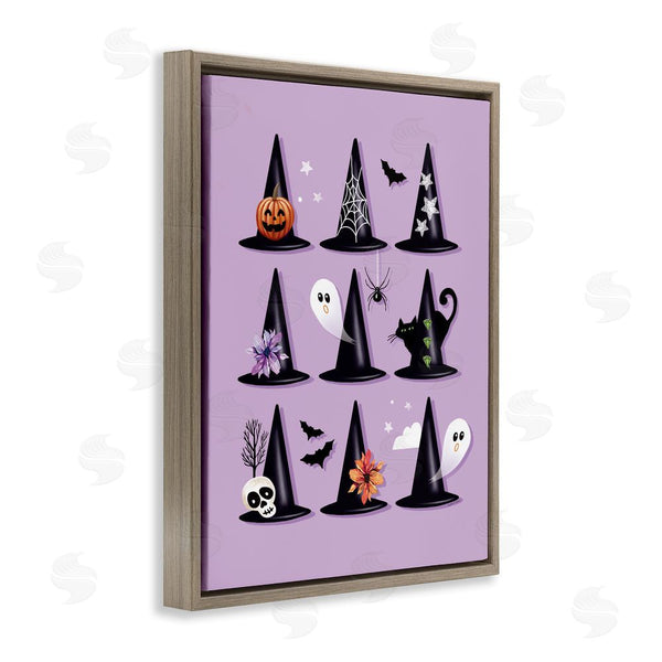 Stupell Industries Elizabeth Tyndall | Varied Witch Hats On Purple Wall Art