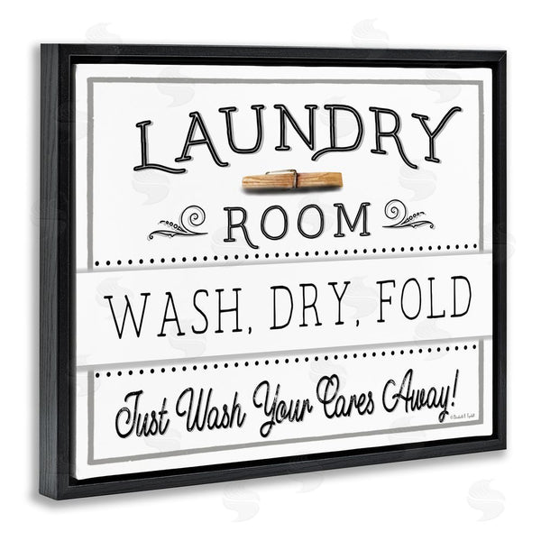 Stupell Industries Elizabeth Tyndall | Wash Cares Away Laundry Wall Art