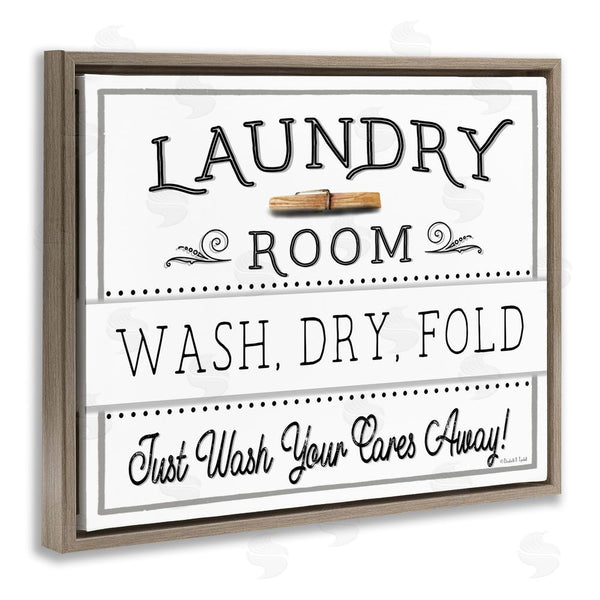 Stupell Industries Elizabeth Tyndall | Wash Cares Away Laundry Wall Art