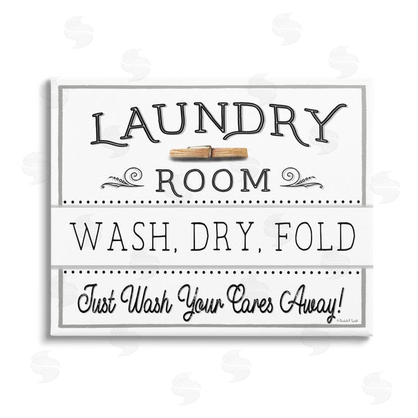 stupell industries Elizabeth Tyndall | Wash Cares Away Laundry Wall Art