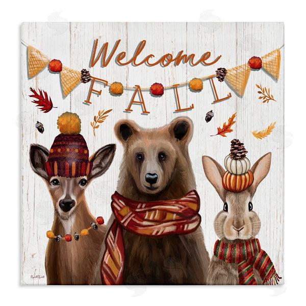 stupell industries Elizabeth Tyndall | Welcome Fall Woodland Animals