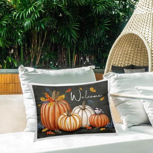 Stupell Industries Elizabeth Tyndall | Welcome With Autumnal Pumpkins