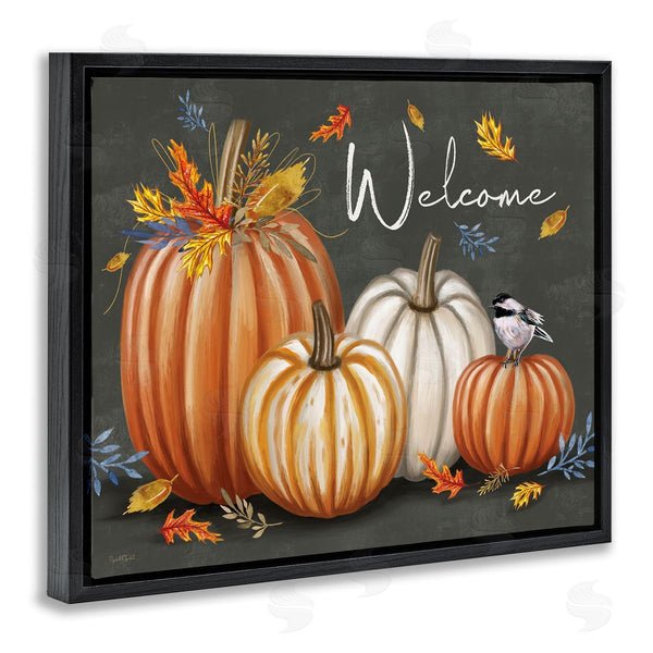 Stupell Industries Elizabeth Tyndall | Welcome With Autumnal Pumpkins