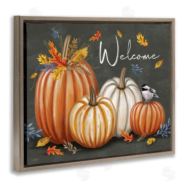 Stupell Industries Elizabeth Tyndall | Welcome With Autumnal Pumpkins