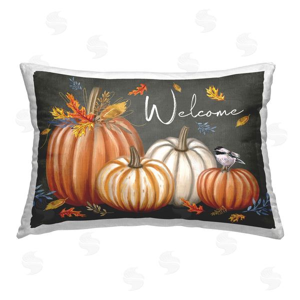 stupell industries Elizabeth Tyndall | Welcome with Autumnal Pumpkins