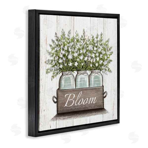 Stupell Industries Elizabeth Tyndall | White Wildflowers In Jars Bloom Sentiments Wall Art