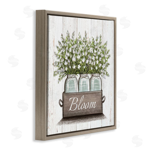Stupell Industries Elizabeth Tyndall | White Wildflowers In Jars Bloom Sentiments Wall Art
