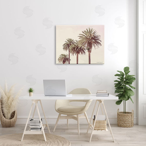 Stupell Industries Elizabeth Urquhart | Tropical Palm Trees Sun Bleached Summer Sky Wall Art
