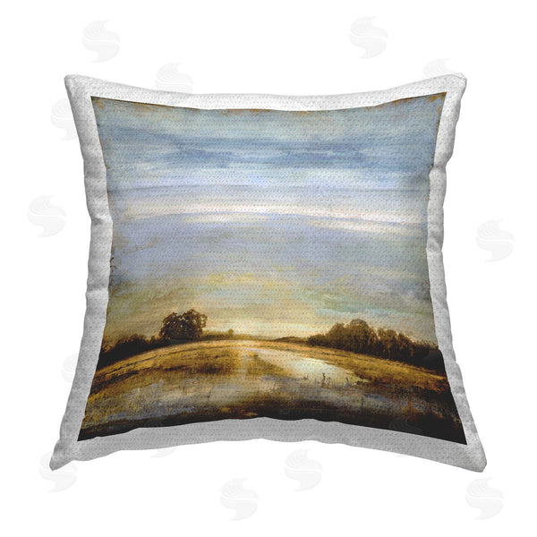 Stupell Industries Elizabeth Wright | Rustic Vintage Palms Printed Throw Pillow