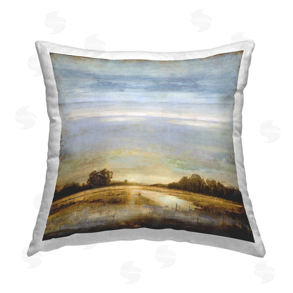 stupell industries Elizabeth Wright | Rustic Vintage Palms Printed Throw Pillow