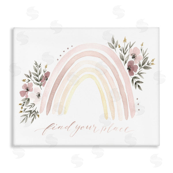 stupell industries Ella Grace Designs | Find Your Place Floral Rainbow
