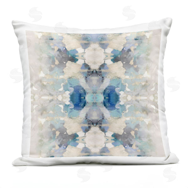 Stupell Industries Ellie Roberts | Abstract Blue Symmetrical Shapes Printed Throw Pillow