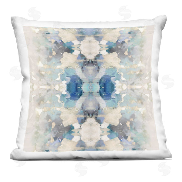 stupell industries Ellie Roberts | Abstract Blue Symmetrical Shapes Printed Throw Pillow