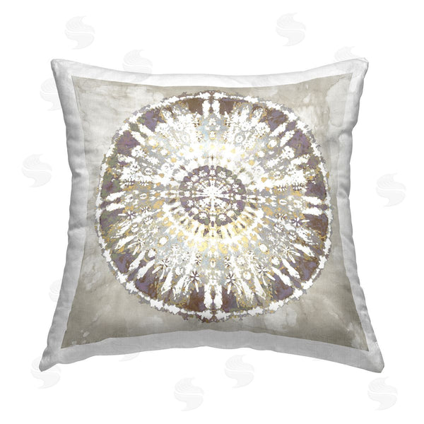 stupell industries Ellie Roberts | Beige Bohemian Medallion Printed Throw Pillow
