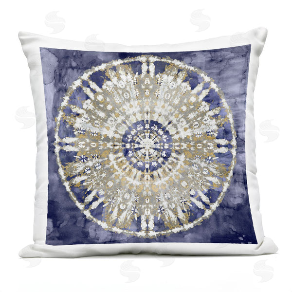Stupell Industries Ellie Roberts | Blue Boho Medallion Pattern Printed Throw Pillow