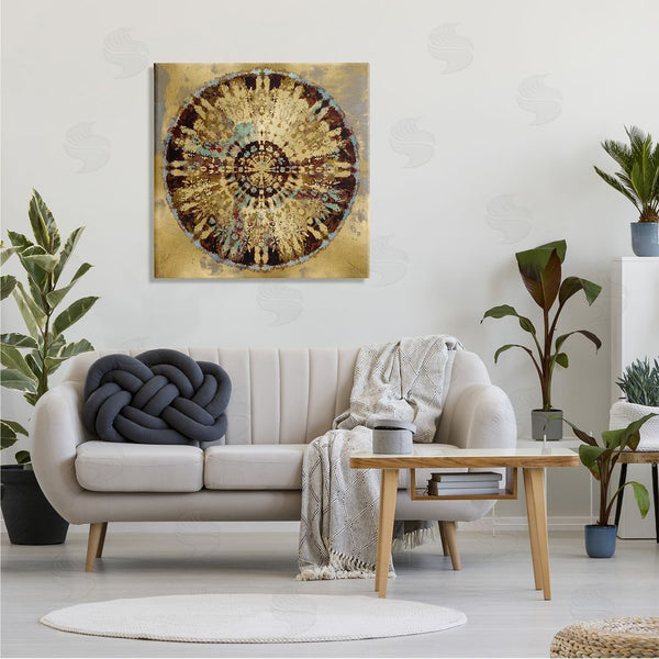 Stupell Industries Ellie Roberts | Circular Shape Abstraction Modern Rust Pattern Industrial Painting Wall Art