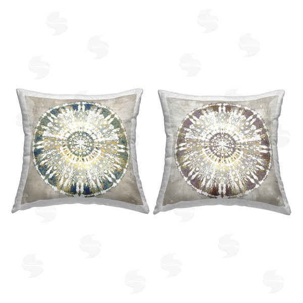 Stupell Industries Ellie Roberts | Geometric Boho Fractals Printed Throw Pillow Set
