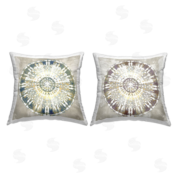 stupell industries Ellie Roberts | Geometric Boho Fractals Printed Throw Pillow Set