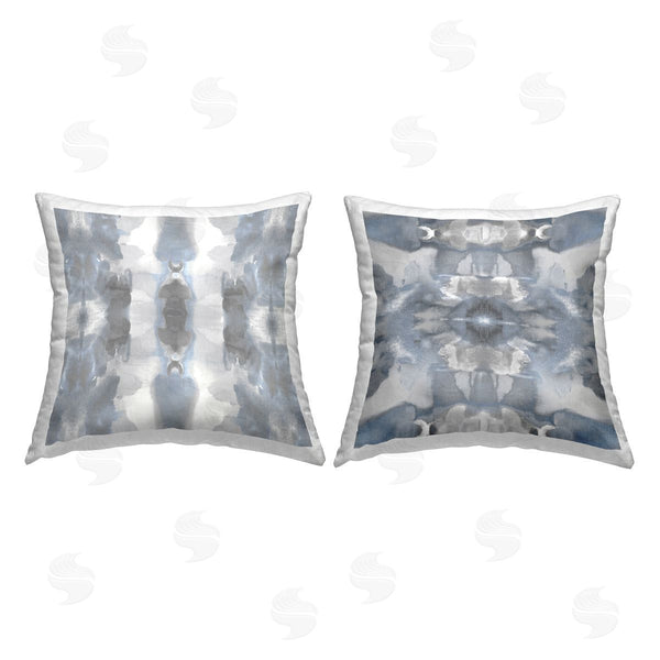 stupell industries Ellie Roberts | Grey Boho Abstract Pattern Printed Throw Pillow Set