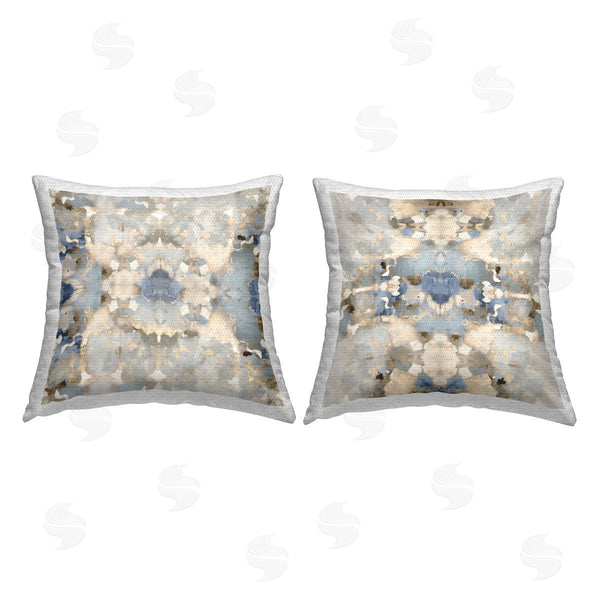 Stupell Industries Ellie Roberts | Soft Blue Modern Boho Printed Throw Pillow Set