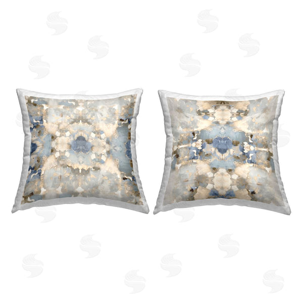 stupell industries Ellie Roberts | Soft Blue Modern Boho Printed Throw Pillow Set