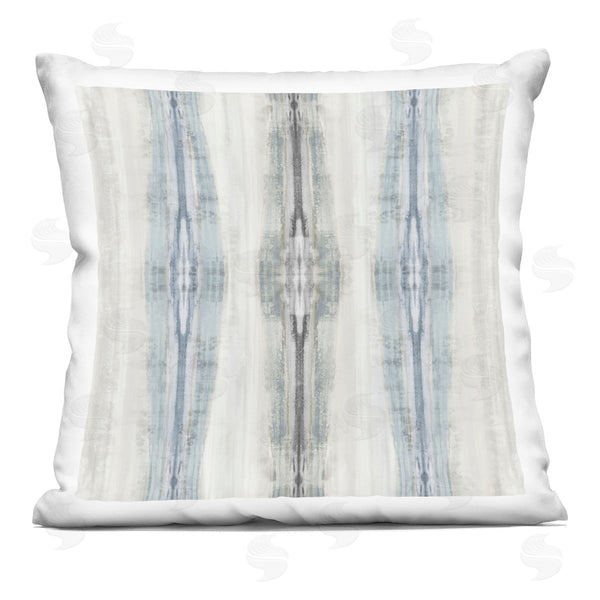 stupell industries Ellie Roberts | Soft Grey Ikat Pattern Printed Throw Pillow