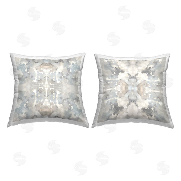 stupell industries Ellie Roberts | Subtle Grey Boho Pattern Printed Throw Pillow Set