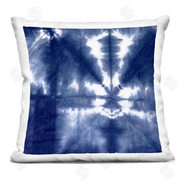 stupell industries Ellie Roberts | Vivid Blue Tie Dye Pattern Printed Throw Pillow