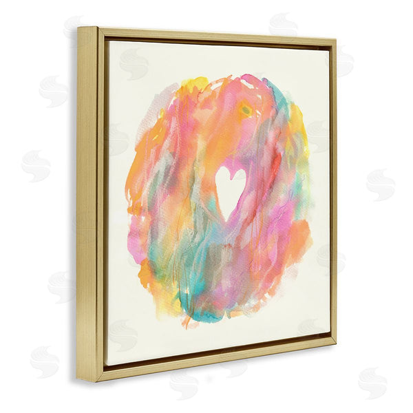 Stupell Industries Elvira Errico | Abstract Heart Fluid Mixed Pastels