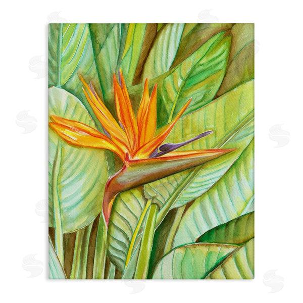 stupell industries Elvira Errico | Bird of Paradise Flower Leaf Petals Blooming Wall Art
