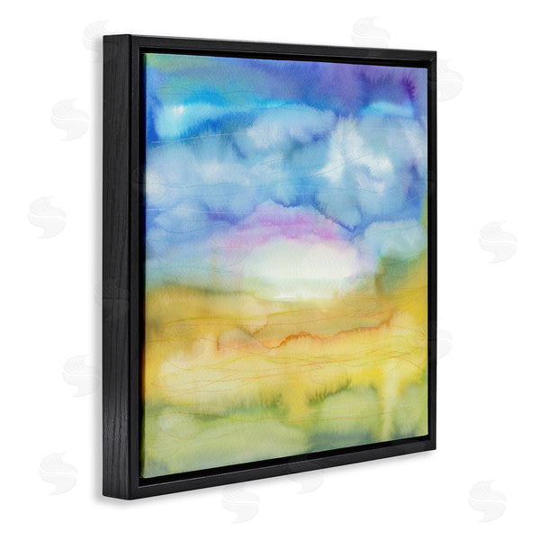 Stupell Industries Elvira Errico | Ombre Rainbow Abstract Landscape Watercolor Details Wall Art