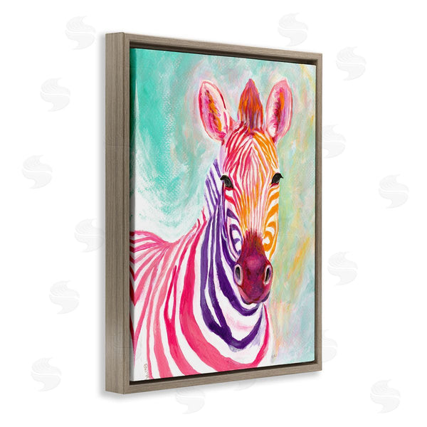 Stupell Industries Elvira Errico | Warm Tone Zebra Stripes Safari Animal Portrait