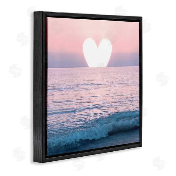 Stupell Industries Emanuela Carratoni | Pink Heart Ocean Sunrise