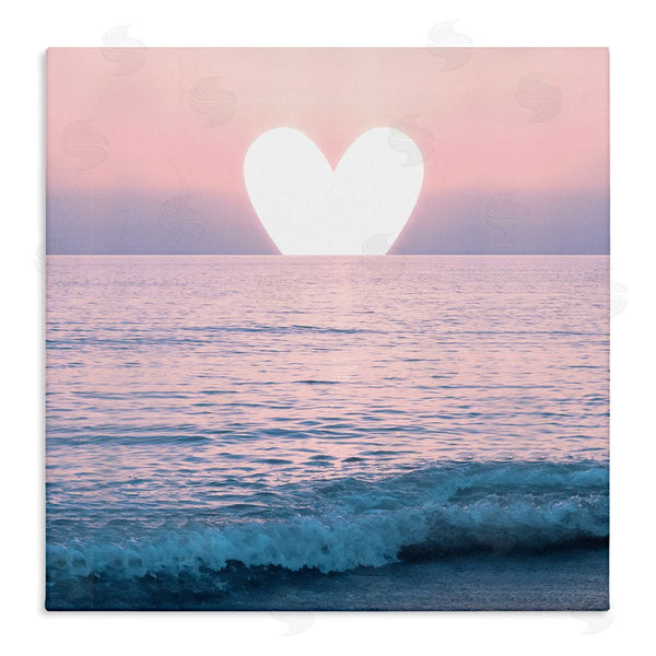 stupell industries Emanuela Carratoni | Pink Heart Ocean Sunrise