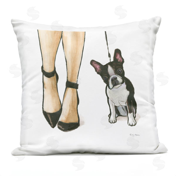 Stupell Industries Emily Adams | Fashion High Heels Dog Walk Glam Pet Printed Throw Pillow