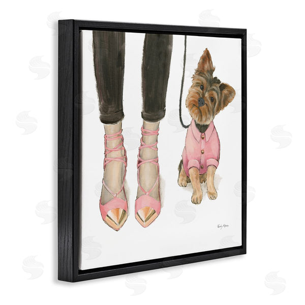 Stupell Industries Emily Adams | Glam Dog Walk Pink Heels